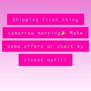 Shipping tomorrow!!!